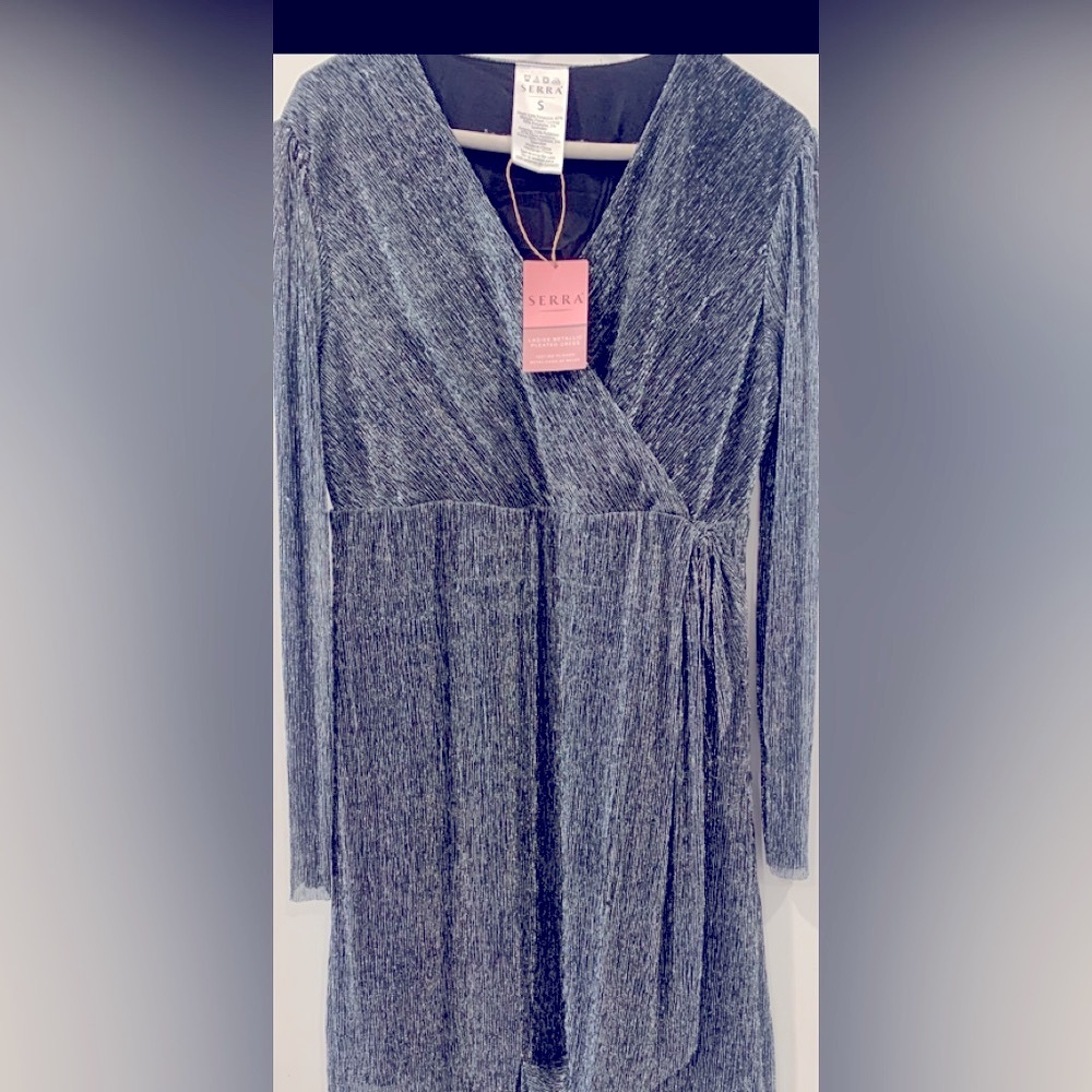 Serra Silver & Black Metallic Women's Dress
